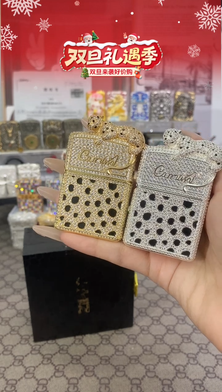 镜面金钱豹zippo
