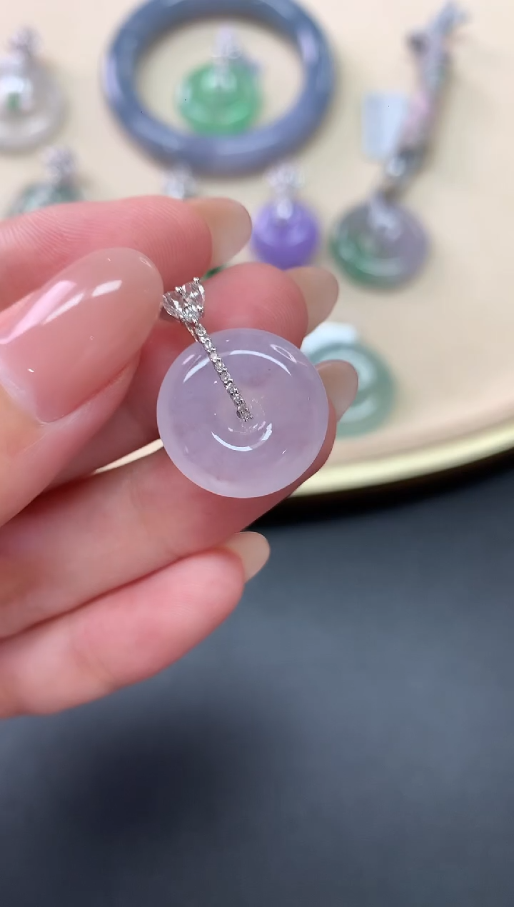 翡翠18K金镶嵌吊坠(不含链)Y873|2980多样性发货一件