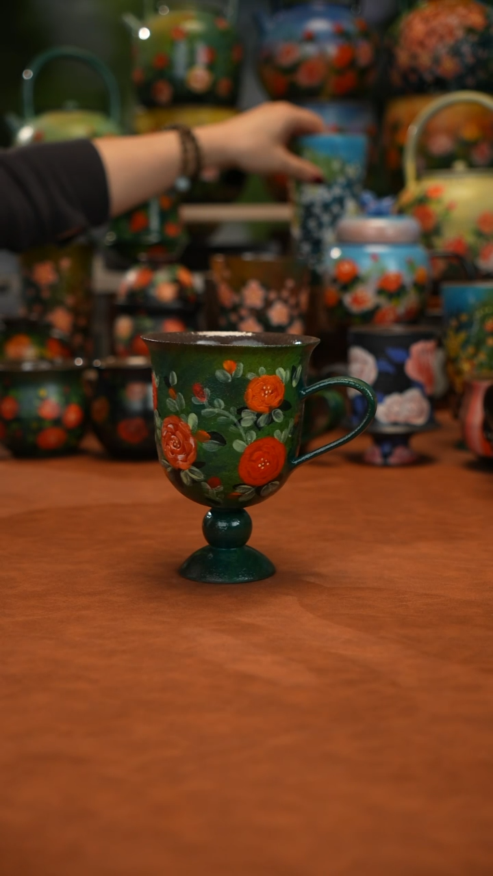 紫砂油画手绘釉下彩