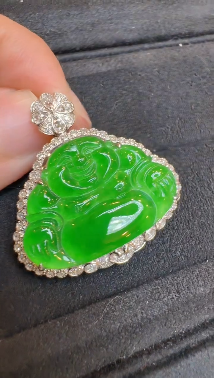 【闪购商品】翡翠吊坠(不含链)18K金镶嵌多样性团购发一件