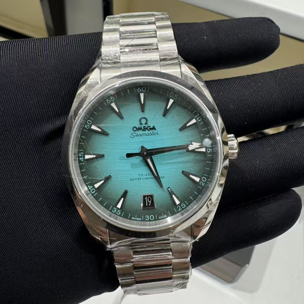 95新 Omega/欧米茄 25年海马150绿松石男士潜水腕表