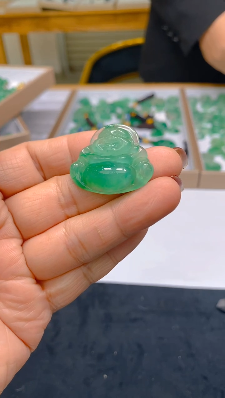 【闪购商品】石英质玉颈饰未镶嵌冰美人非洲翠1010