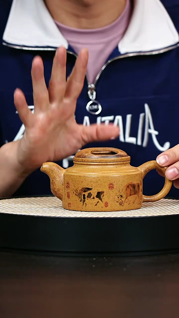 茶壶紫砂龙骨金砂柴烧五牛汉瓦