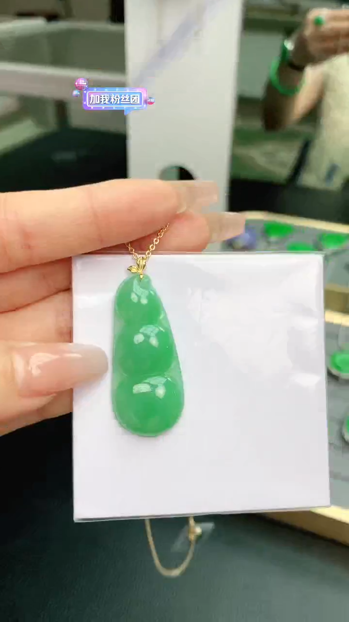 【闪购商品】翡翠颈饰18K金镶嵌赠礼盒证书