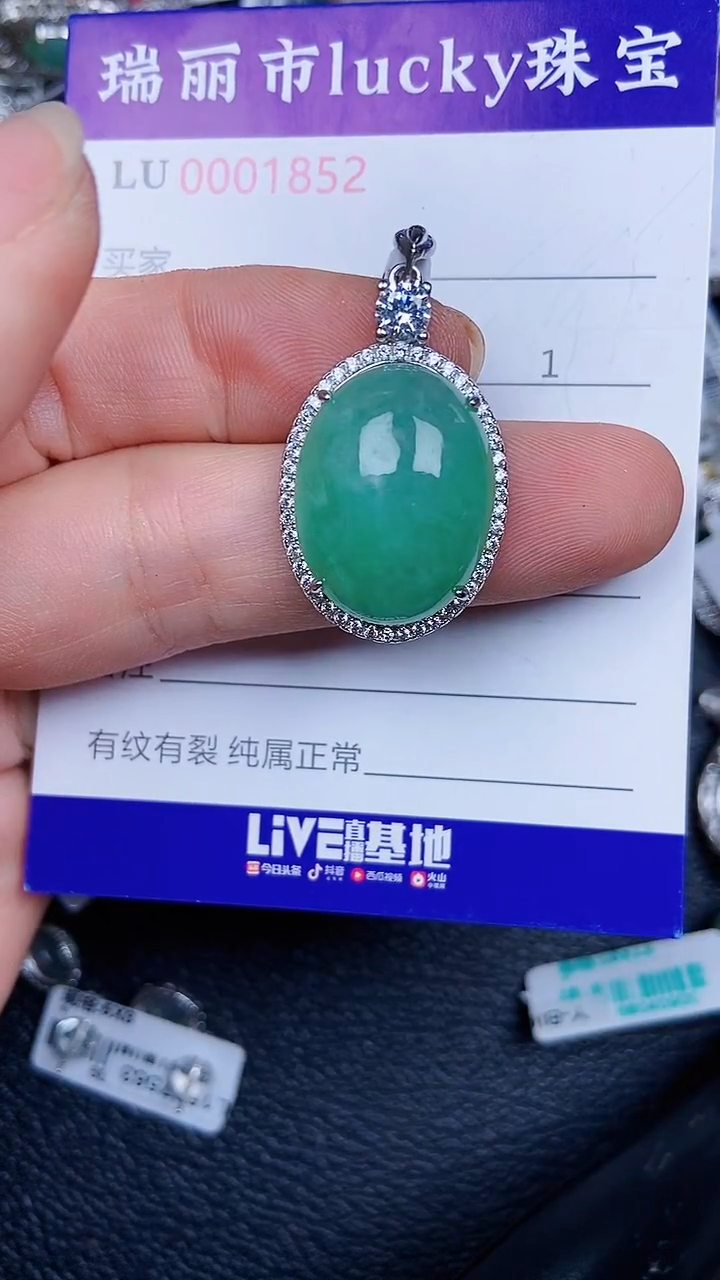 颈饰银S925镶嵌翡翠1852