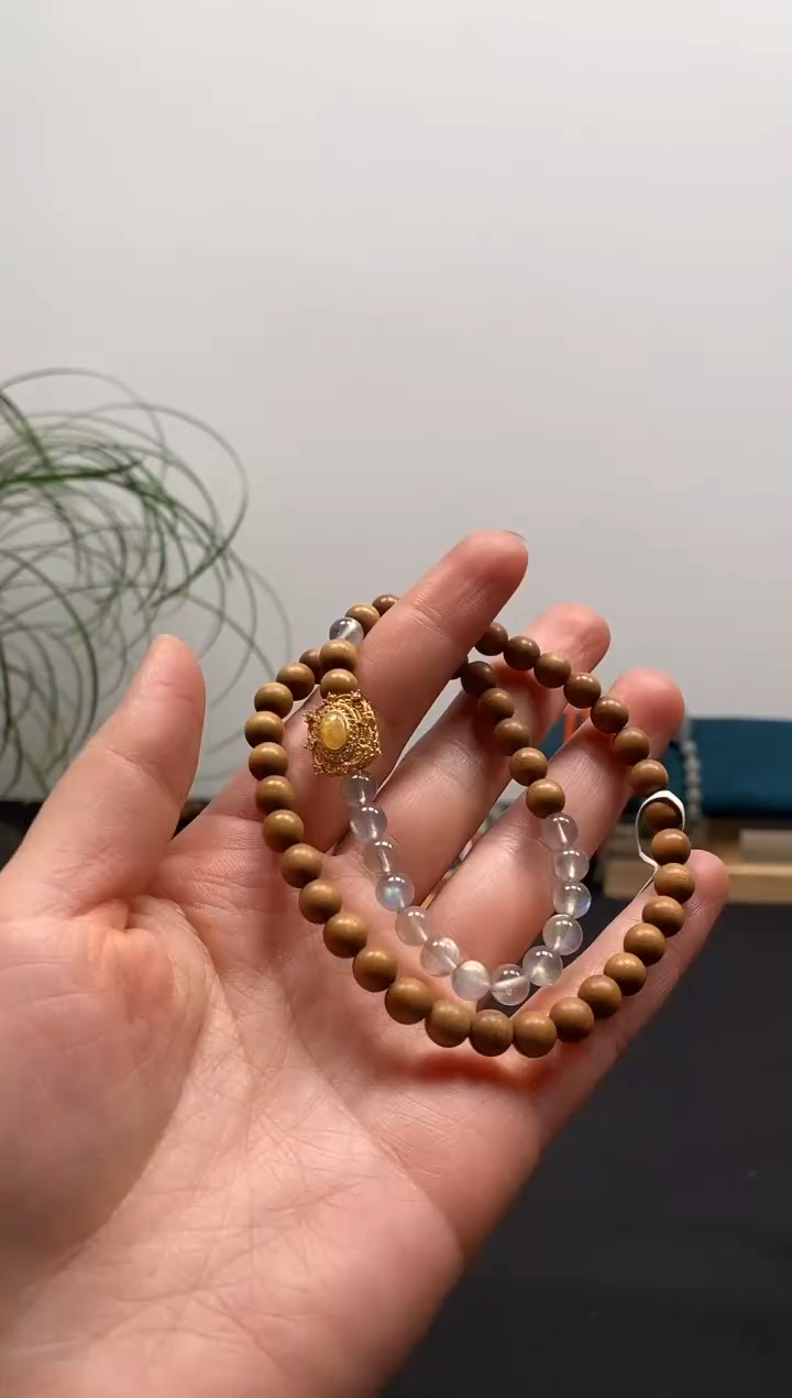 【闪购商品】檀香木木艺印度老山檀香双圈手串