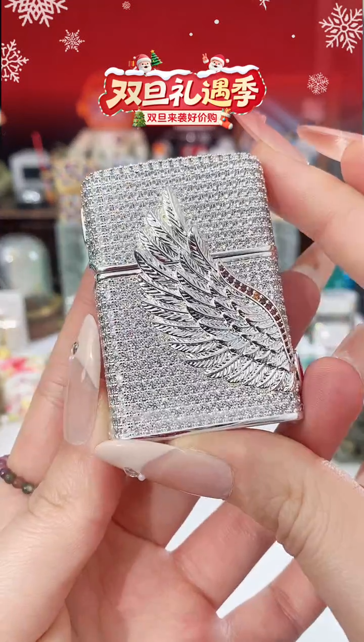 铜满钻爱神之翼打火机