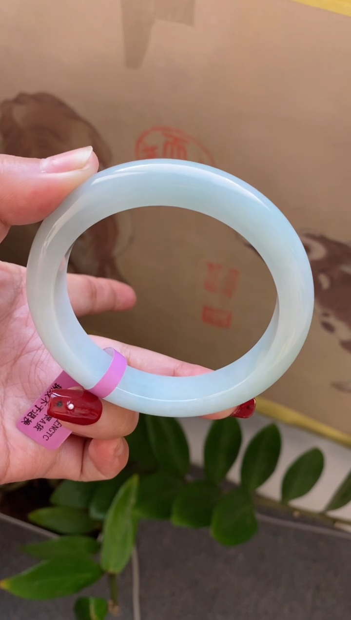 【闪购商品】翡翠手镯未镶嵌（血漏必买）无棉 果冻胶蓝绿8号