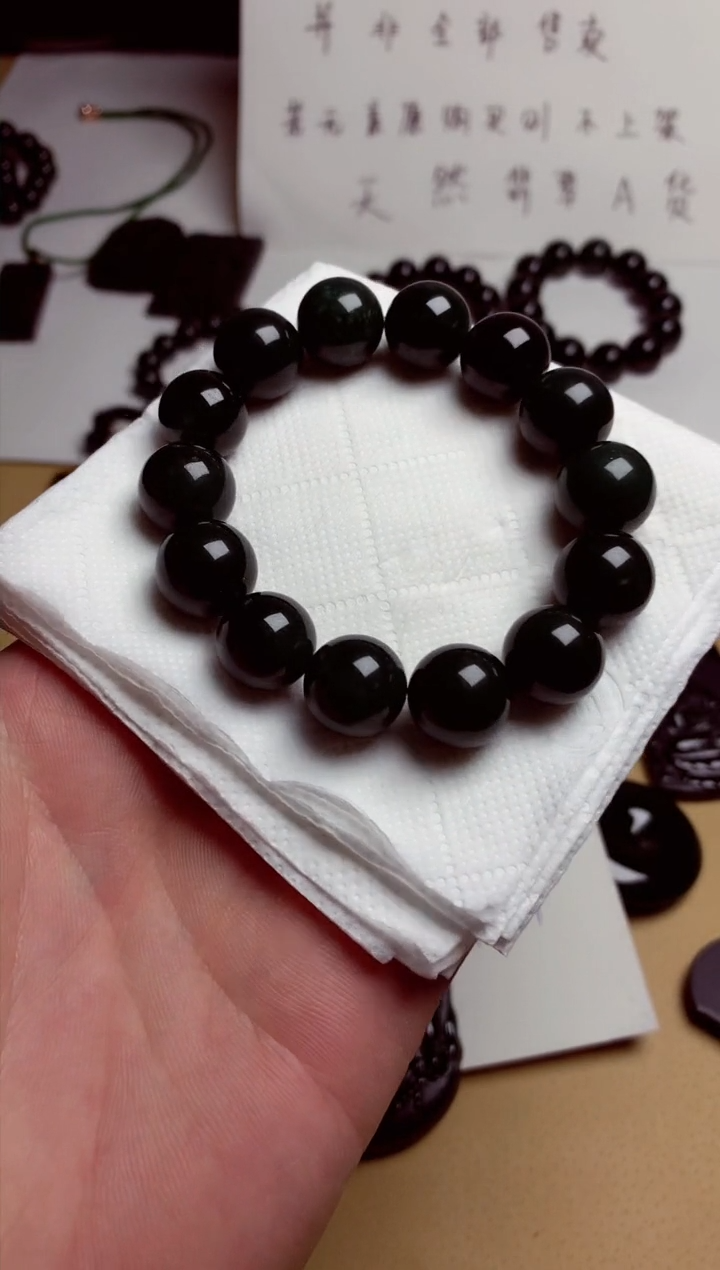 【闪购商品】翡翠颈饰未镶嵌天然翡翠墨翠A货买断不退不换