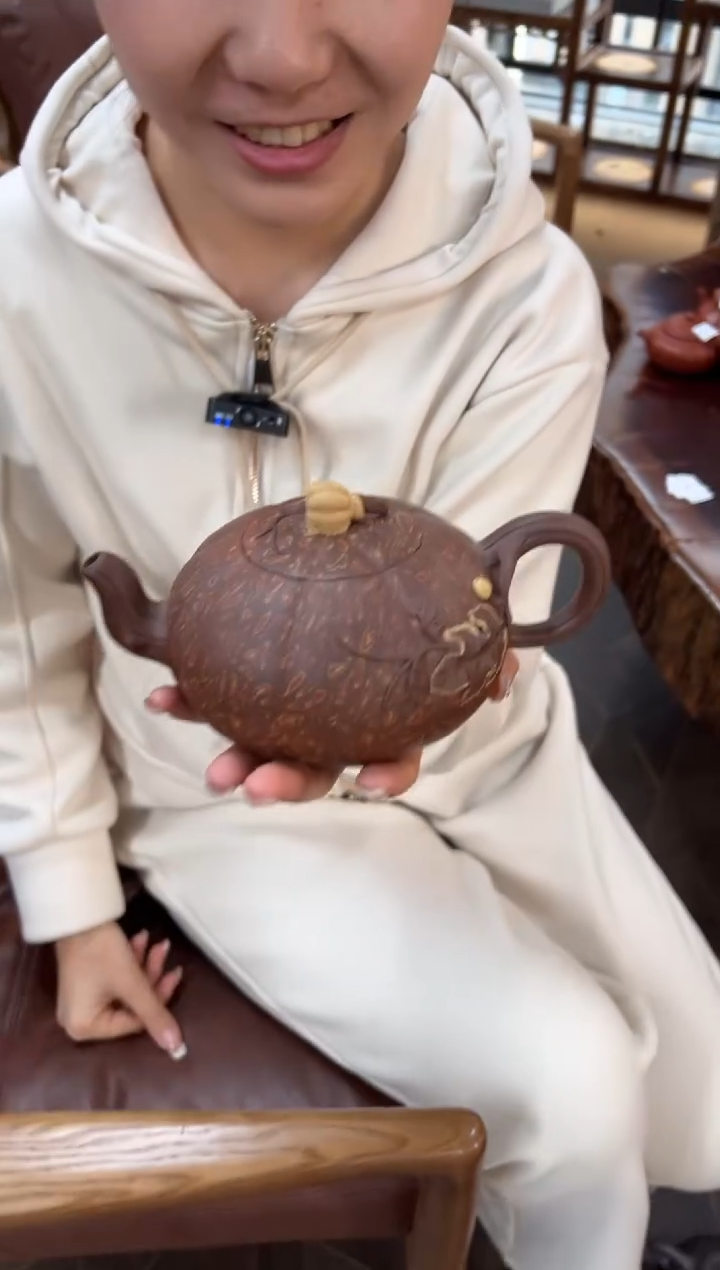 【闪购商品】紫砂茶壶【头哥手工壶】绞泥南瓜