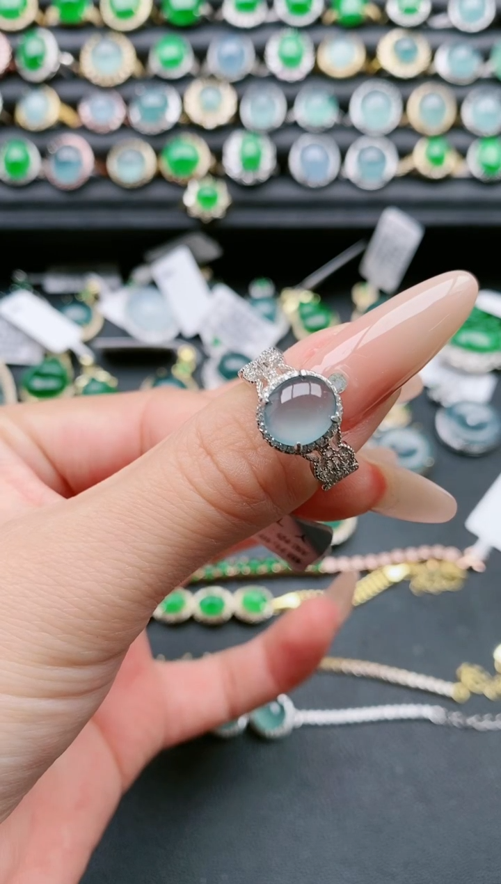 【闪购商品】翡翠戒指银S925镶嵌1111111