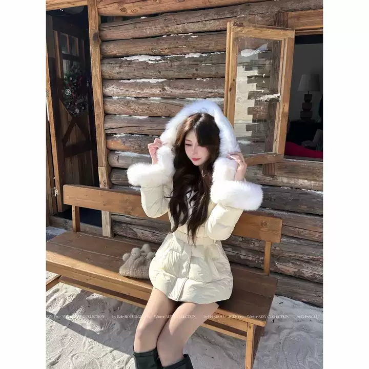 【冬日恋岛】温与柔 太抗冻了北方也能温暖过冬！狐狸毛白鸭绒羽绒服