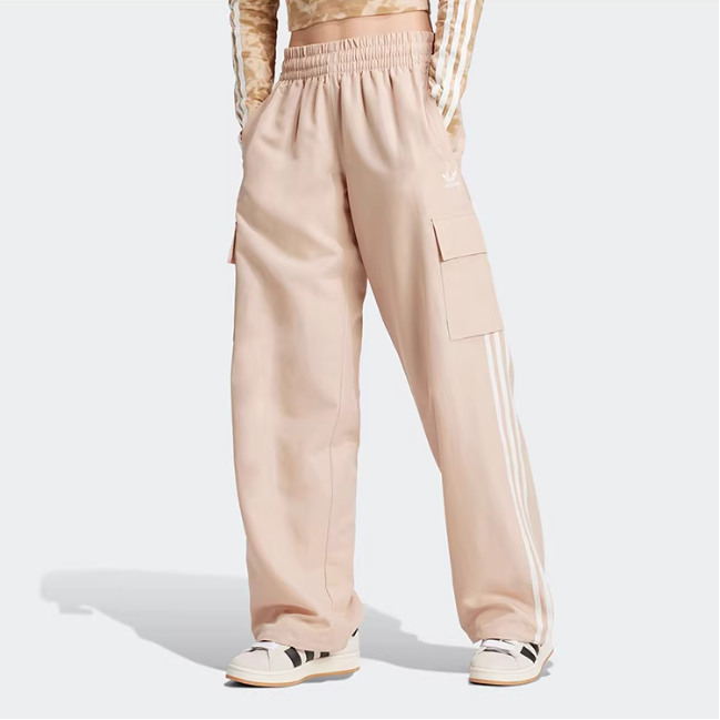 Adidas/阿迪达斯三叶草3S CARGO PANTS女子工装阔腿运动裤 IZ0717