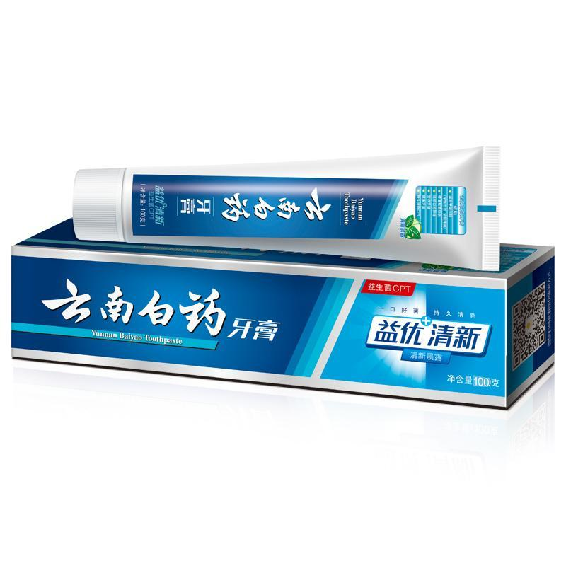 云南白药清新晨露牙膏100g