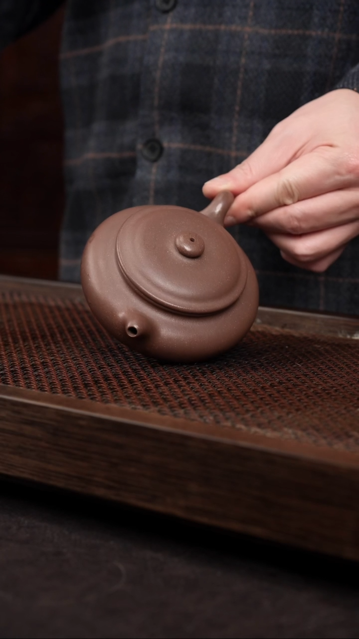 【闪购商品】紫砂茶壶老紫泥扁腹