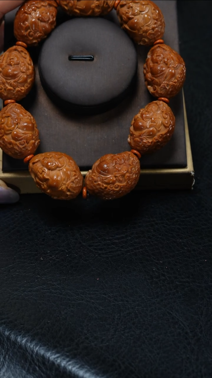 橄榄核手串/手链鱼子精品核雕1
