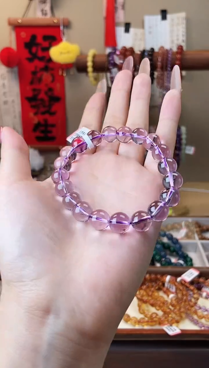 【闪购商品】水晶手串未镶嵌巴西紫水晶10mm