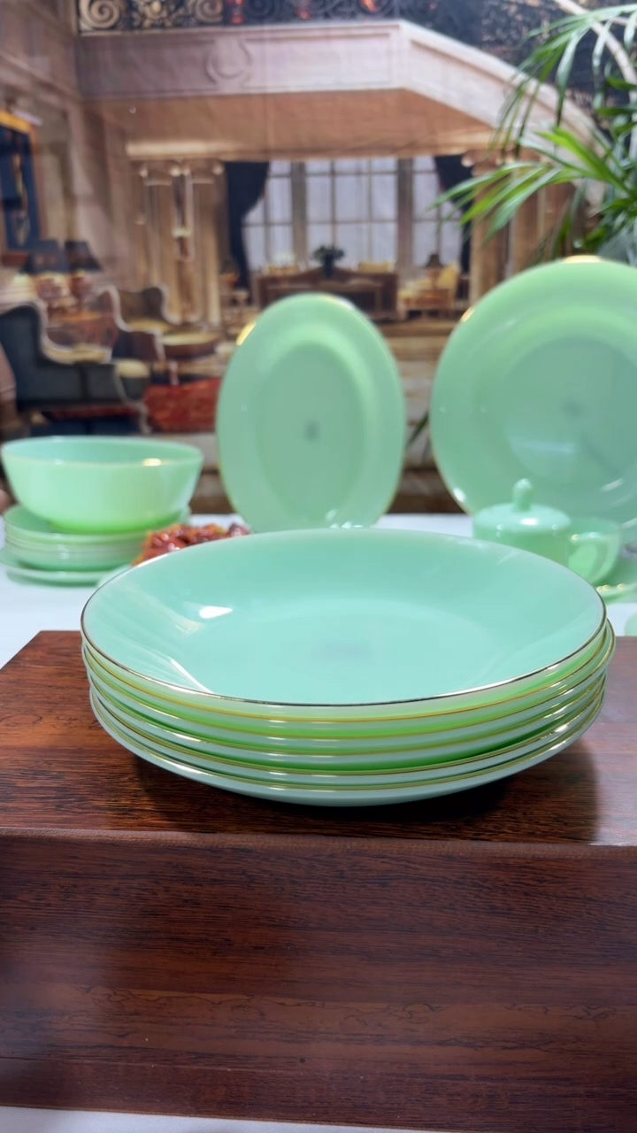 【闪购商品】.... 8英寸深盘6个  玉瓷【贝美】