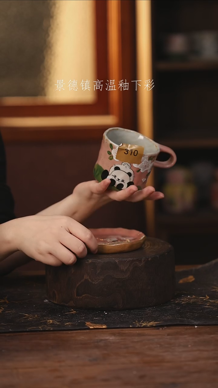 陶瓷景德镇高温釉下手绘陶瓷@L310@