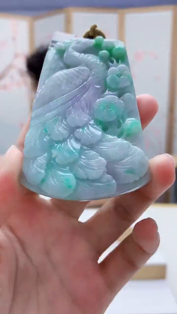 未镶嵌定制翡翠5140lr-毛货挂件14