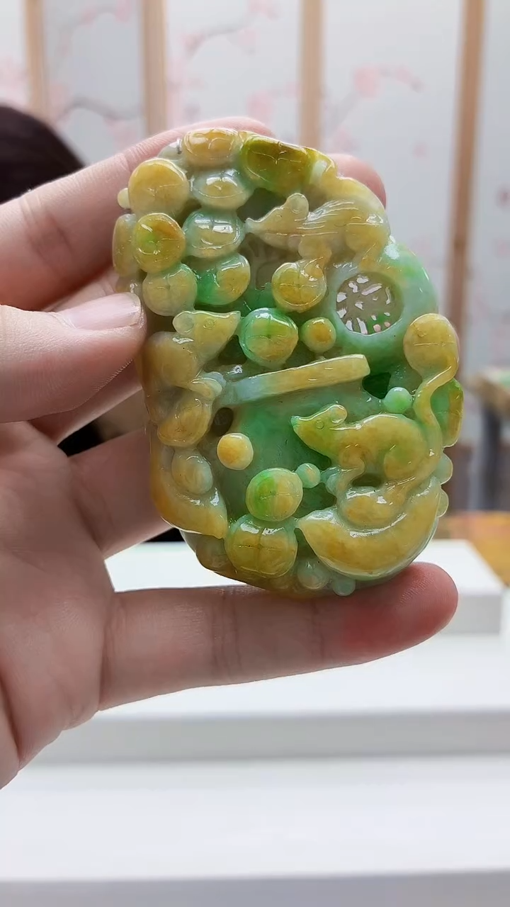 未镶嵌定制翡翠4829bb-毛货挂件28