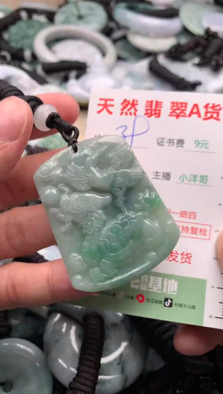 翡翠未镶嵌吊坠(不含链)1