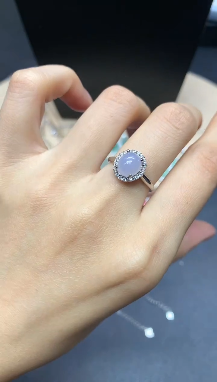 【闪购商品】翡翠戒指银S925镶嵌蛋面【无服务费】