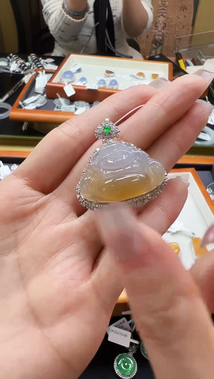 【闪购商品】翡翠颈饰18K金镶嵌DFZ0215-71