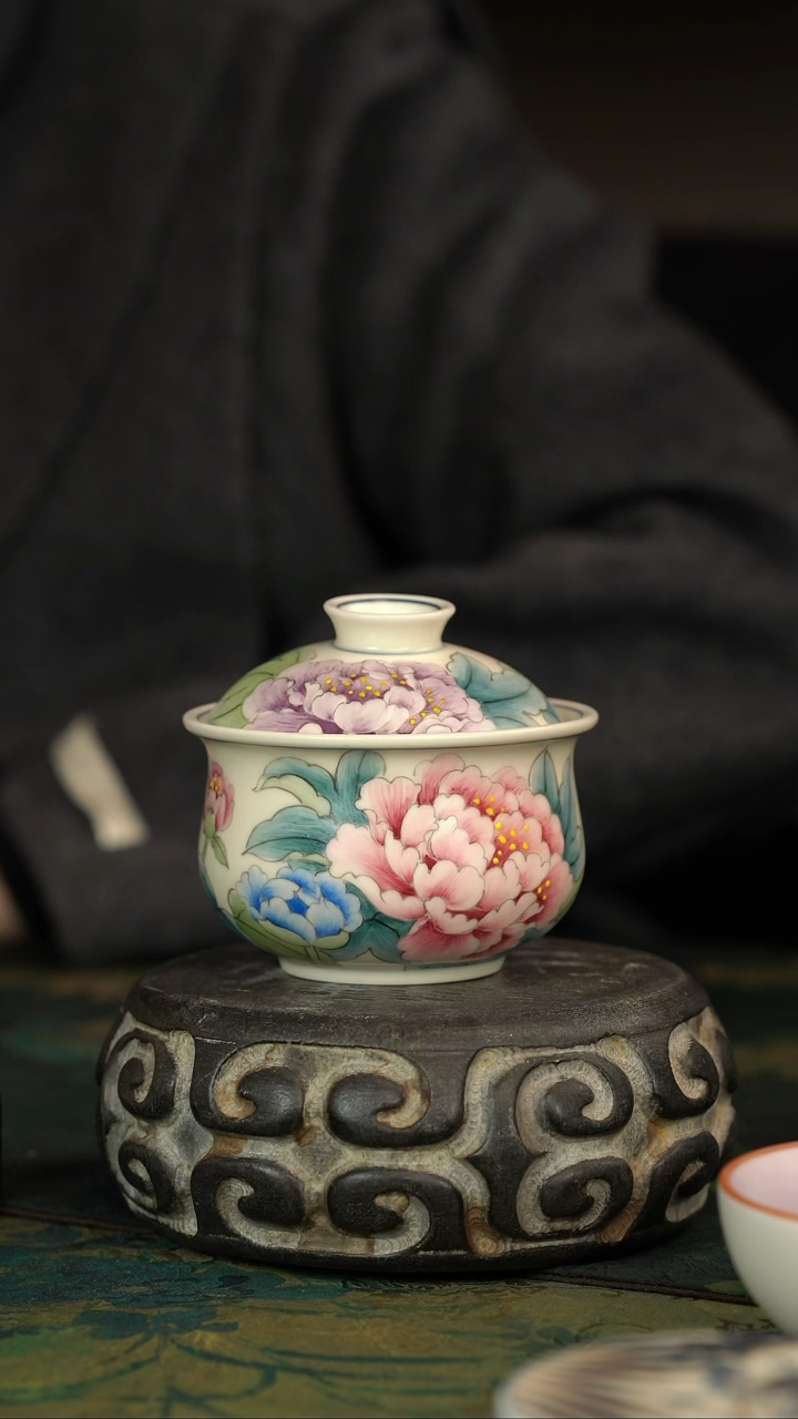 【闪购商品】初六好物分享@@牡丹盖碗