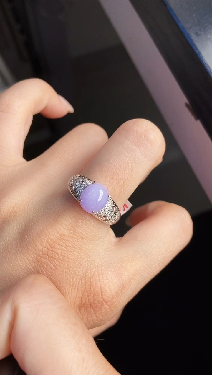 银S925镶嵌戒指翡翠12