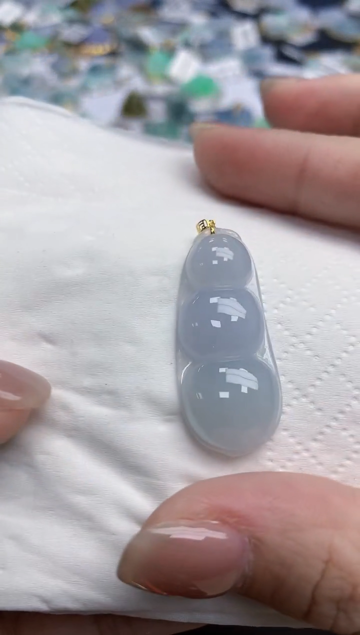 【闪购商品】翡翠颈饰18K金镶嵌天然缅甸翡翠A货