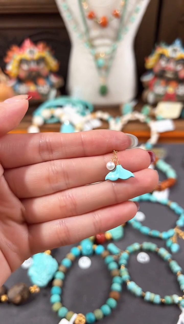 【闪购商品】绿松石提溜18K金镶嵌绿松石提溜