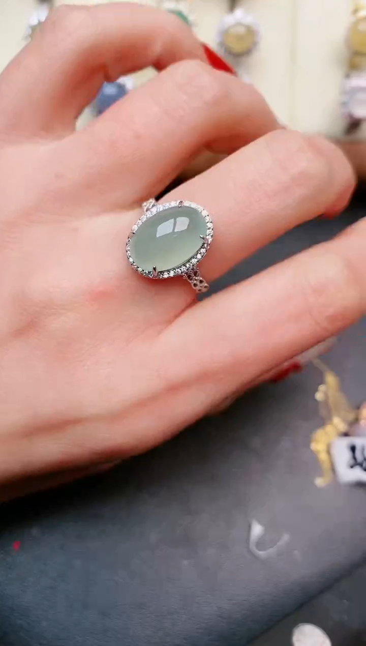 【闪购商品】翡翠戒指银S925镶嵌.....