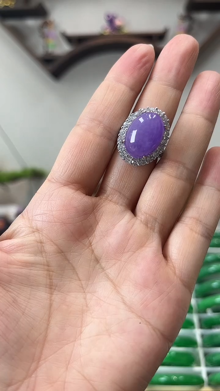 【闪购商品】砖雕闪81 满色蛋面戒指