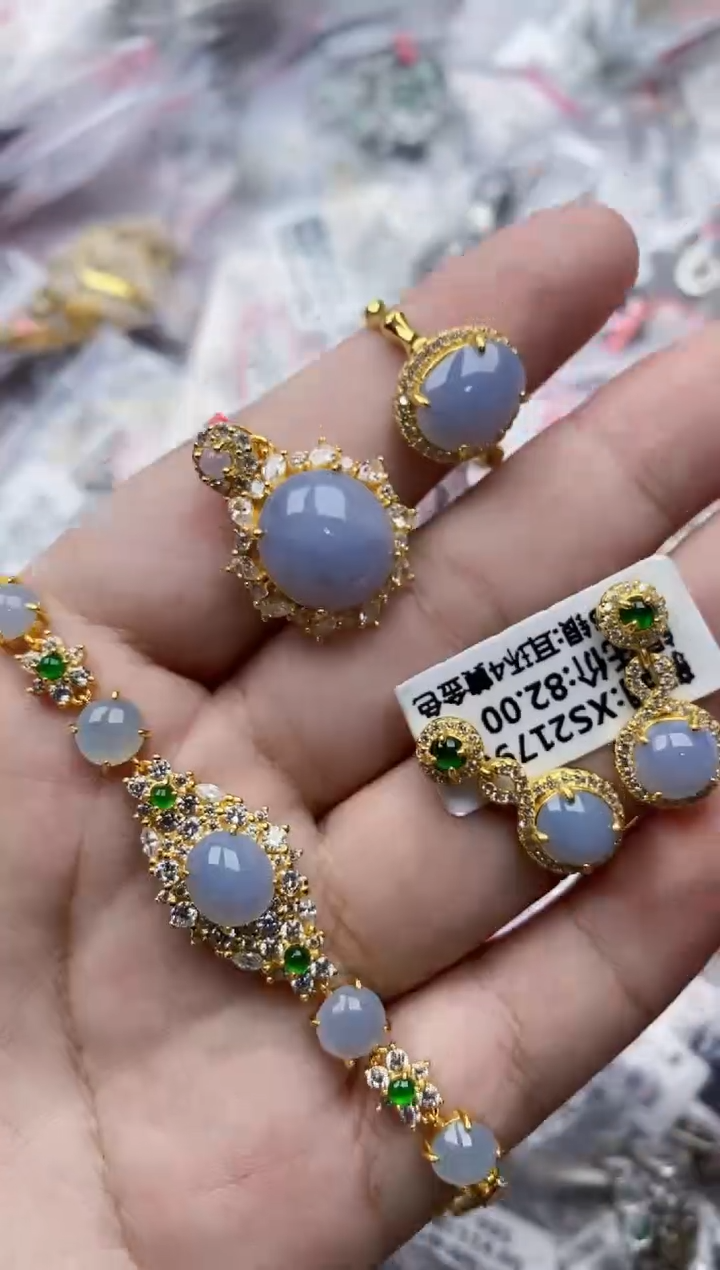 翡翠银S925镶嵌戒指44444---8----111111