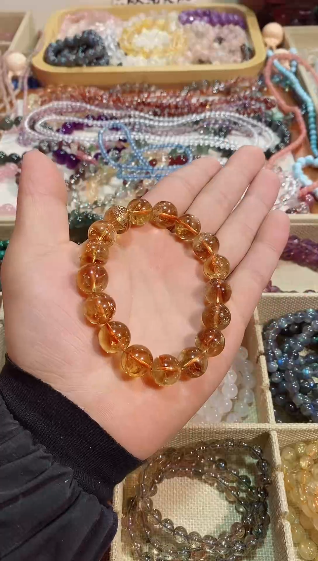 【闪购商品】黄晶手链未镶嵌黄塔晶13M+（多样性发其一)