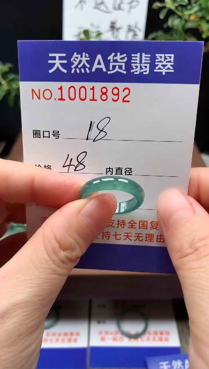未镶嵌戒指翡翠雲**心18#
