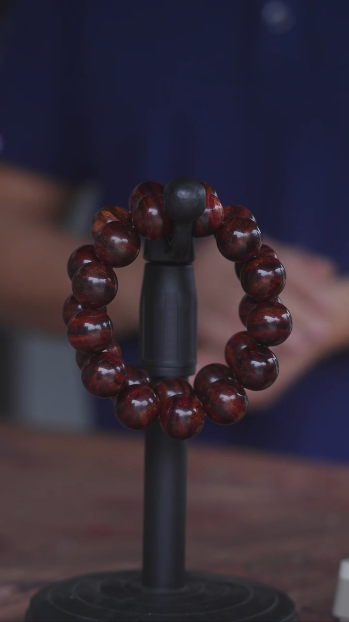 黄花梨/降香黄檀海南黄花梨紫油梨大黑线1.8手串（288）