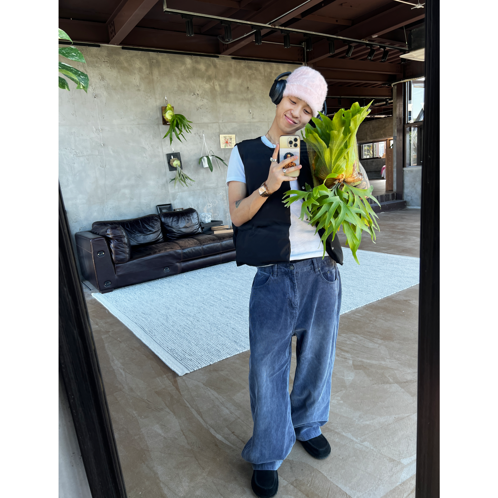 RISK IN PEACE400g灯芯绒CLEANFIT酵洗直筒百搭休闲宽松复古长裤