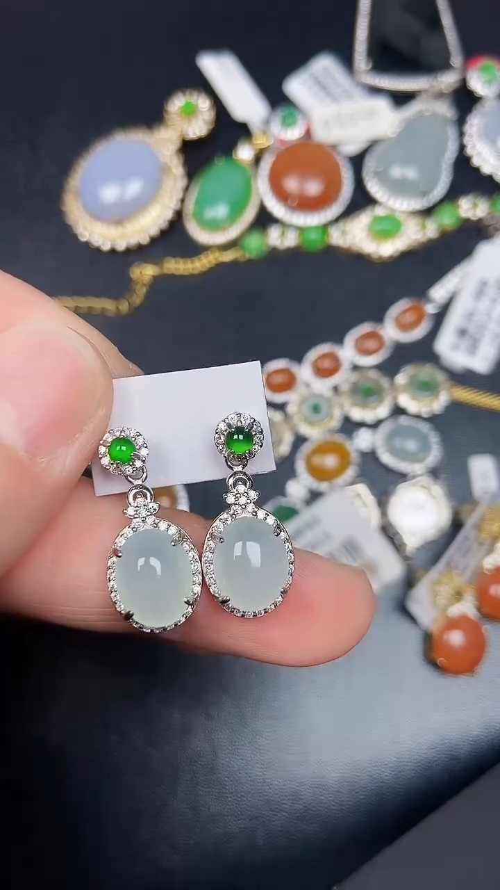 银S925镶嵌戒指翡翠1260