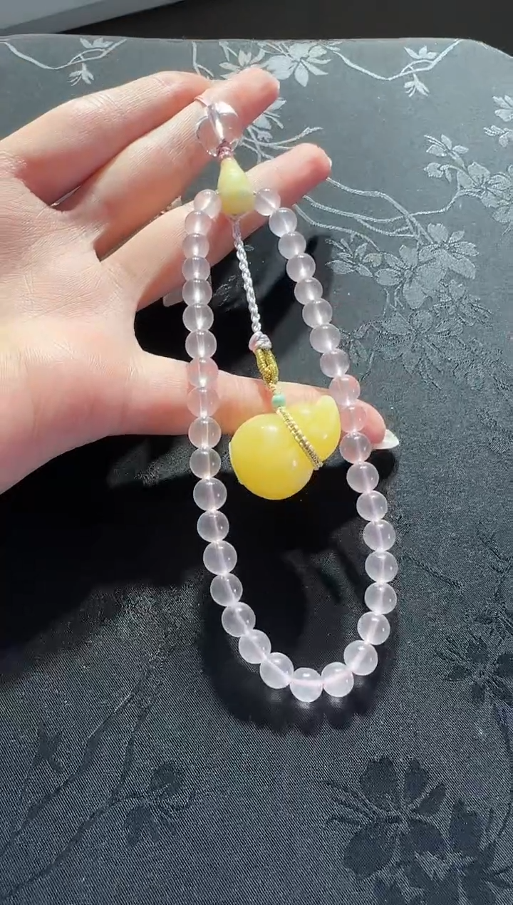 【闪购商品】水晶手机链未镶嵌水晶蜜蜡葫芦手机链