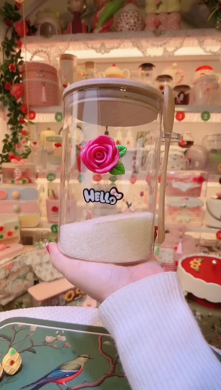 玫瑰花白糖罐——手工制作品质好！
