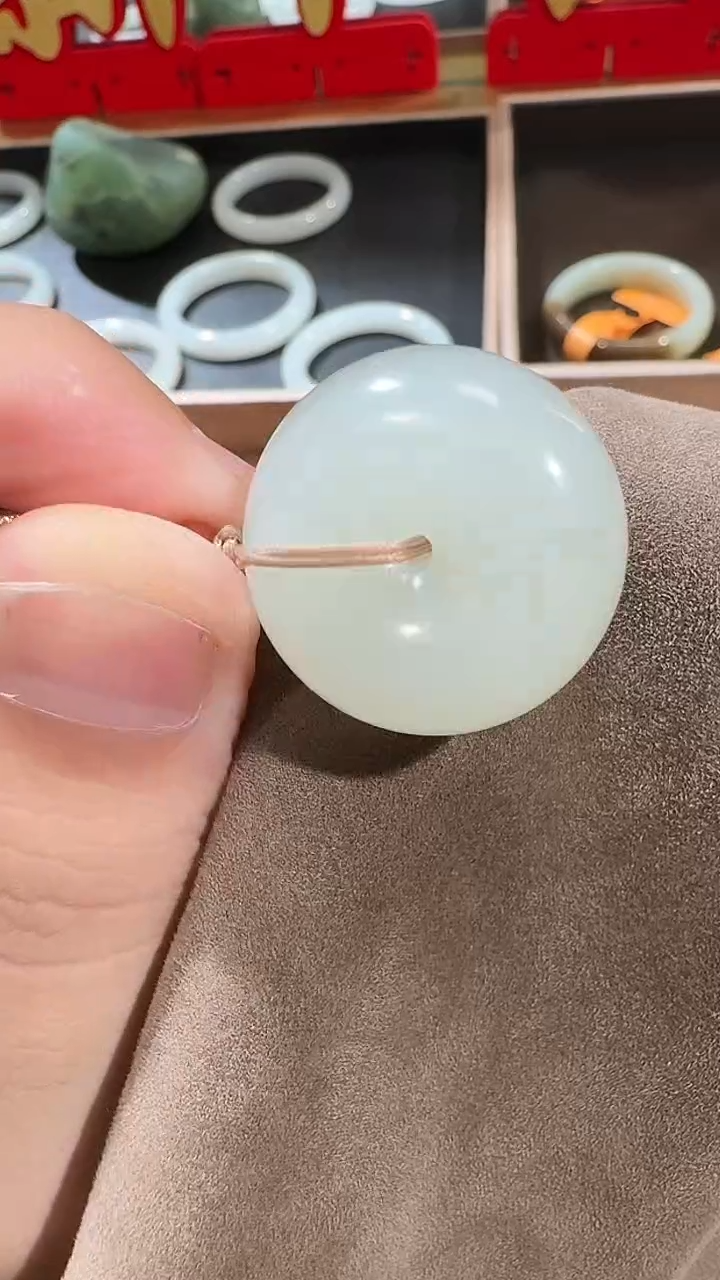 【闪购商品】和田玉吊坠未镶嵌1391 25mm平安扣