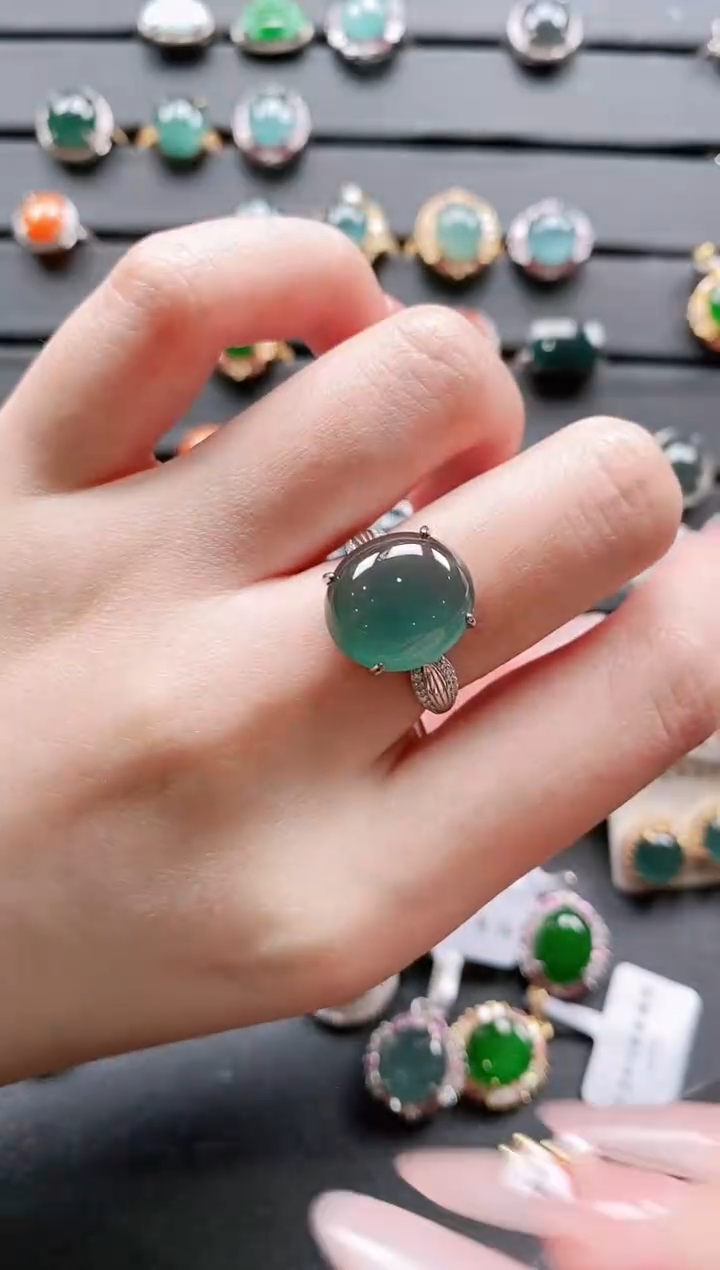 【闪购商品】翡翠戒指银S925镶嵌11111111