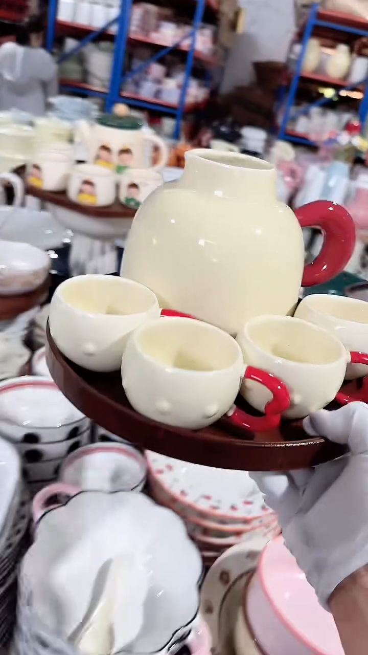 碗5件套茶壶和杯 不带木托微瑕