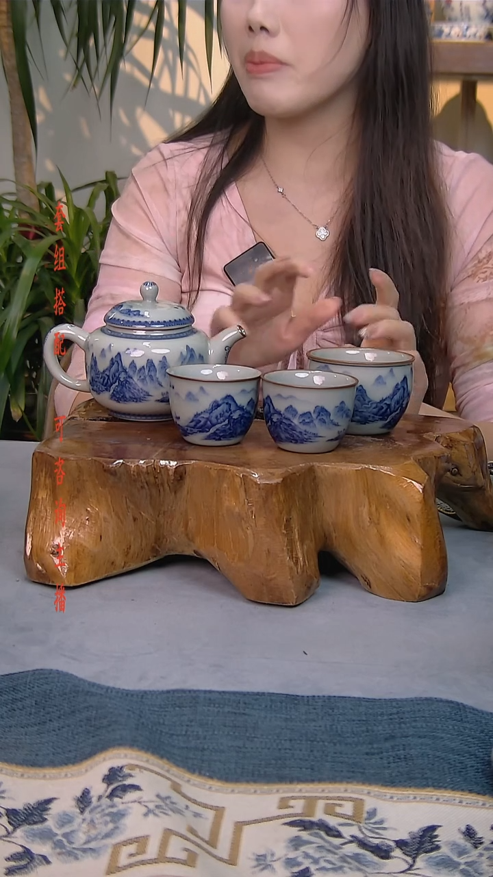 简装家用款4件套 老陶泥开片纹陶瓷茶具