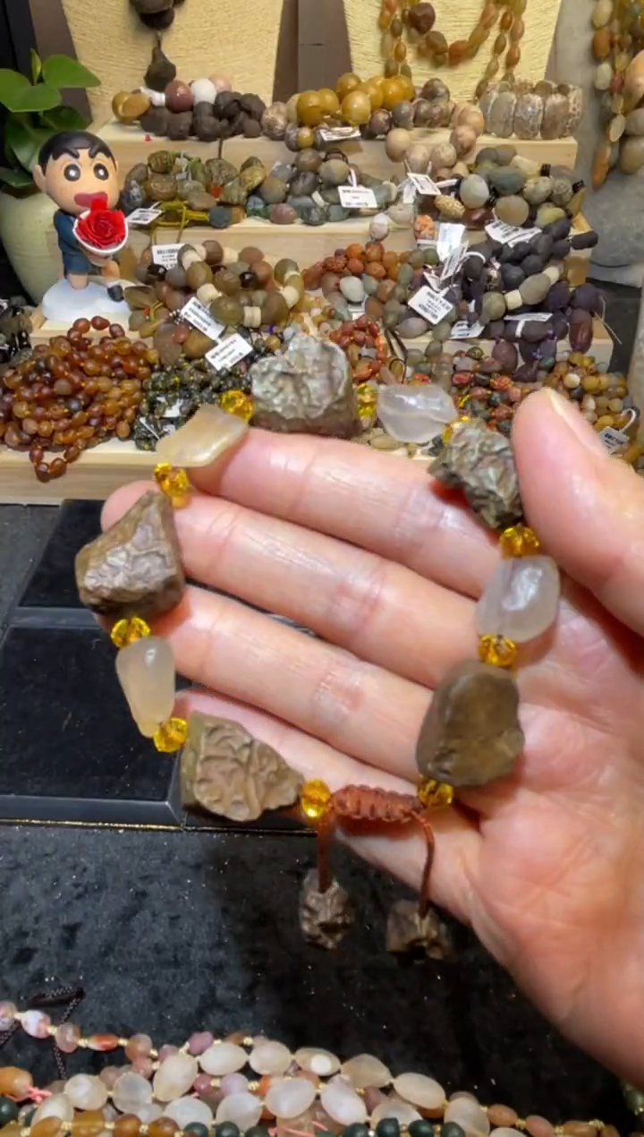 未镶嵌手链玛瑙/玉髓泥石冰糖水晶隔珠手链