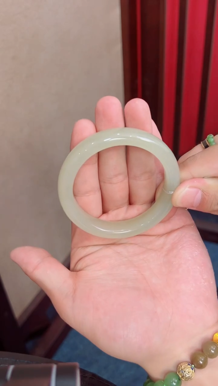 未镶嵌手镯和田玉呼**ｉ54-55正装高冰晴