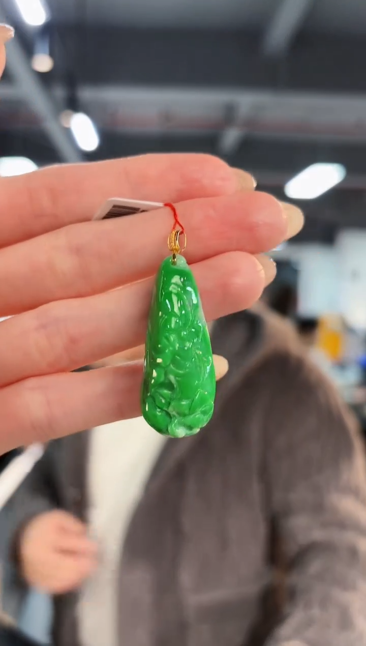 【闪购商品】翡翠颈饰18K金镶嵌缅料A货/支持复检/一件