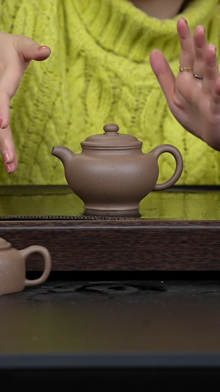 【闪购商品】紫砂茶壶鲨皮青掇只
